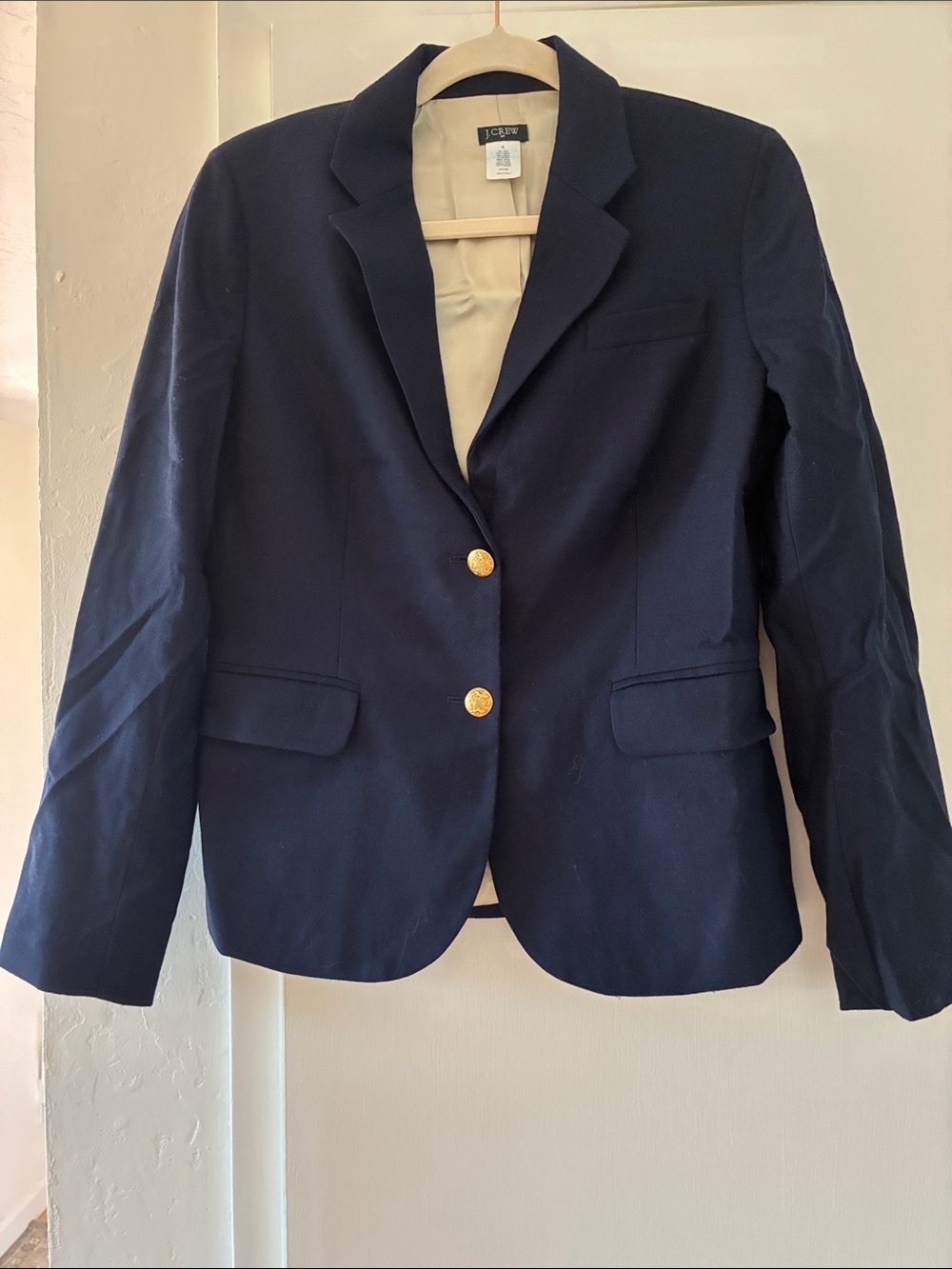 J. Crew Navy Blazer with Gold-Tone Buttons